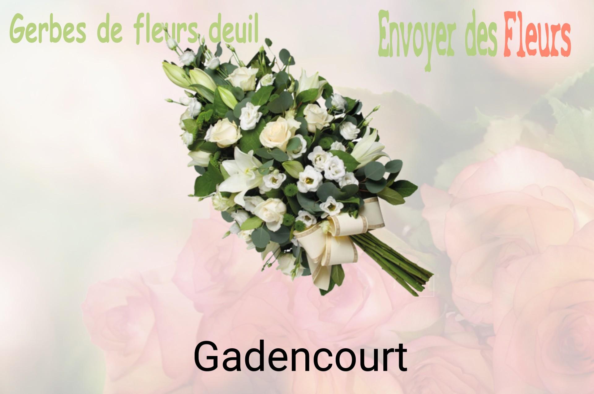 Gerbe de fleurs de deuil livrée à Gadencourt